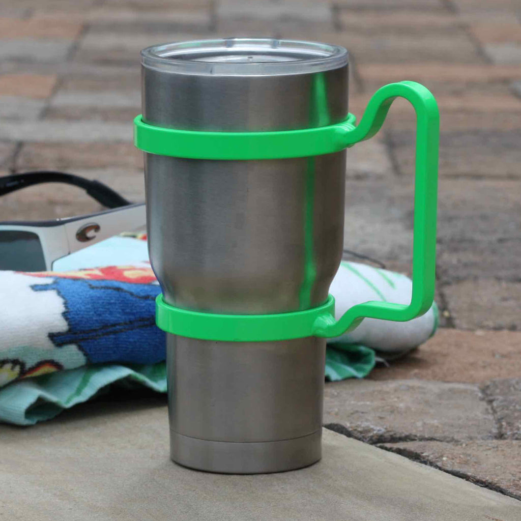 30oz tumbler with handle (Light Green)